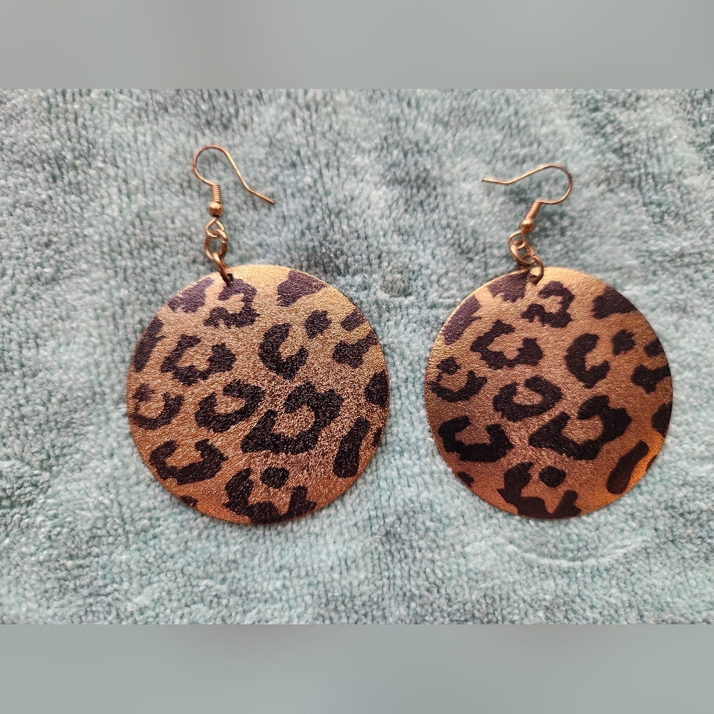 Vintage Leopard Print Earrings